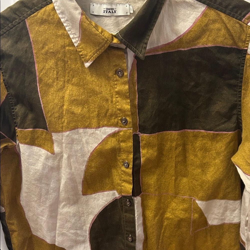 Trendy Multicolor Button Down Shirt - image 3